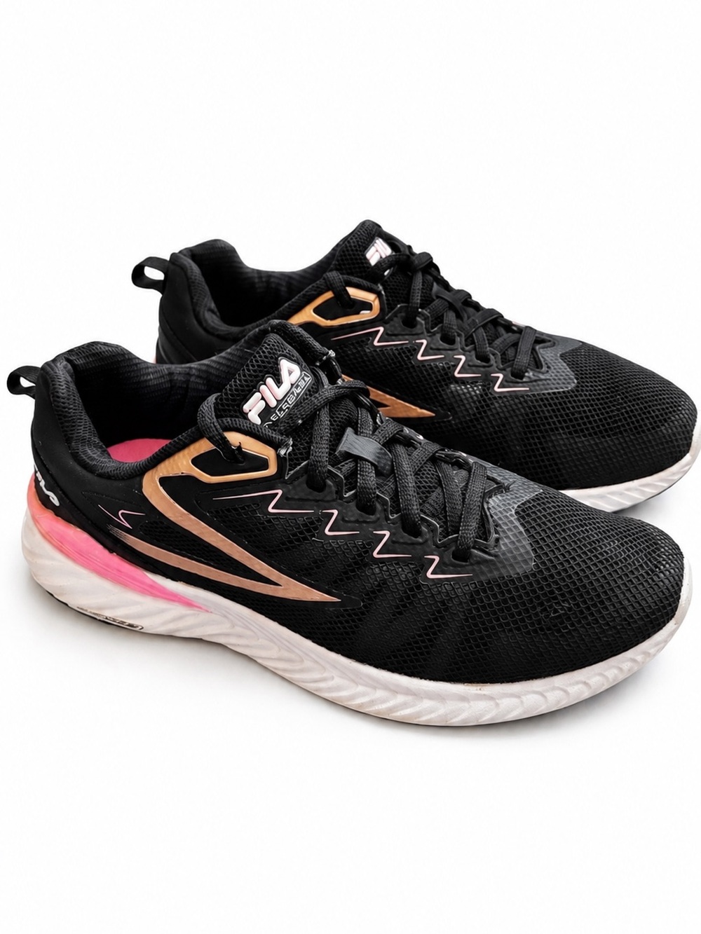 Fila Trazoros 4 Energized Running Shoes Women’s Size 7 Black Rose Gold